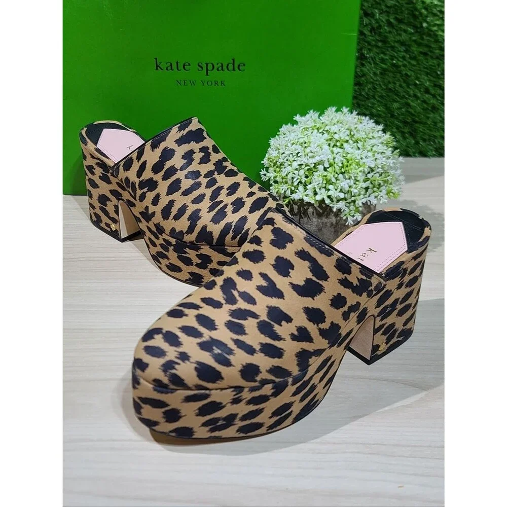 Kate Spade New York Amelia Clogs / Modern Leopard US 6 B NEW